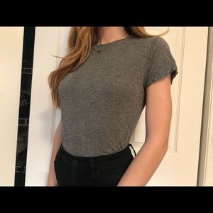 Patterned Grey Brandy Melville T-Shirt